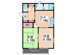 ハピネスイワタＣ棟の物件間取画像